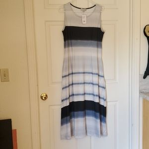 Women's Striped Print Maxi Dress